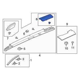 752713bma04 Honda Oe For Passport 2026 Rear Right Roof Rack Cover