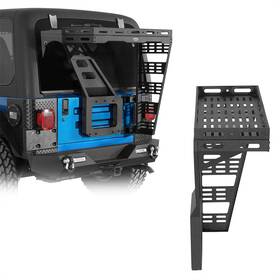 Bxg.1086-s Hooke Road Tailgate Basket Rear Cargo Rack With Hinge Kit Fit 97-06 Jeep Wrangler Tj