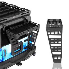 Bxg.2098-1s Hooke Road Tailgate Basket Rear Cargo Rack With Hinge Kit Fit 07-18 Jeep Wrangler Jk