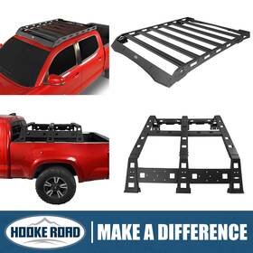 Bxg.4034-1s Hooke Road Bxg.9901-s Roof Rack Trunk High Bed Cargo Carrier For 2005-2023 Toyota Tacoma 5ft