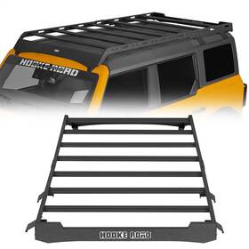 Bxg.8906-3s Hooke Road Lower Wind-noise Top Roof Rack Cargo Luggage Carrier Fit 21-25 Ford Bronco 4-dr