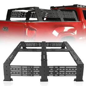 Bxg.9907-s Hooke Road Texture Black 12.2 Inch High Overland Bed Rack Fit Toyota Tundra 07-23 Tacoma 05-23