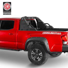 Bxg.9911-s Hooke Road Mid-size Truck Sport Roll Bar Adjustable Chase Rack With Lock Box And 2x Led Lights