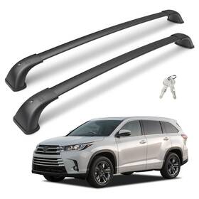 Xx-rrcb-b09 Hope You Ready 260lbs Roof Rack Cross Bars 2014-2019 Toyota Highlander Black