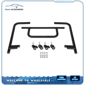 Hq125746a01 Hqas-accessories Moveable Hard Top Carrier Storage Cart With Wheels For Jeep Wrangler 87-20 Yj Tj Jk