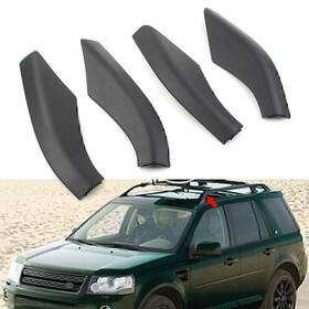 Hukyu 550748855887 4 Pcs Roof Rack Cover Rail End Shell Cap For Land Rover Freelander 2 2006-2014
