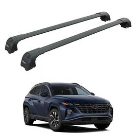 5476640 Hyundai For Tucson 2021-2025 Roof Rack Cross Bars Flush Rail Black