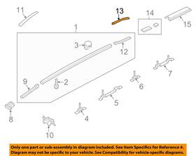 87261b80003f Hyundai Oem Santa Fe Roof Rack Rail Luggage Carrier-rear Cover Left