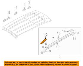 8729226001 Hyundai Oem 02-06 Santa Fe Roof Rack Rail Luggage Carrier-cover Right