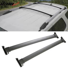 5-rrcb-fexpd07oe-bk Ikon Motorsports Fits 07-17 Ford Expedition Oe Roof Rack Rail Luggage Carrier Cross Bars Aluminum