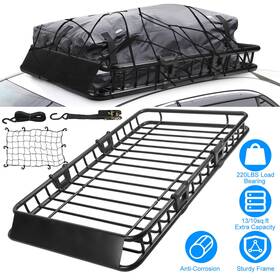 6958 Imountek 63 In X39 Roof Rack Cargo Basket With Hook Strap Elastic Net