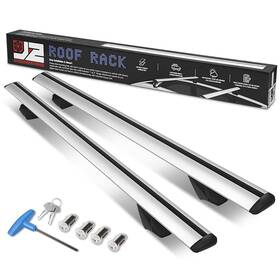 J2-rr-120-wh J2 Engineering Pair Of 49 Aluminum Roof Rack Cross Bars Cargo Luggage Carrier F