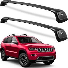 5476701 Jeep Grand Cherokee Wk2 Roof Rack Cross Bars Flush Rail All Black 2011-21