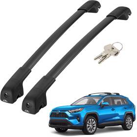 A1317-05339-bk Joytutus Lockable Car Roof Rack Cross Bars Only Compatible With Toyota Rav4