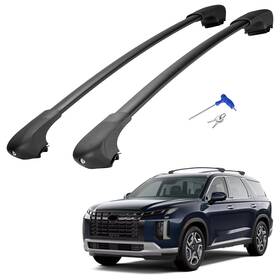 Joytutus A1317-05346-bk Lockable Roof Rack Cross Bars Hyundai Palisade 2019-2025 Se Xrt 220lb Aluminum