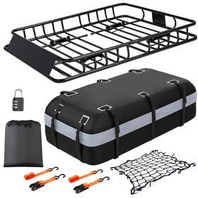 Kahlhak Wak0026-ckbzh-160 Bag Roof Rack Cargo Carrier 64 X36 X5 250lbs Waterproof Bag Black Heavy Duty Rooftop