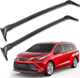 Fz-5-rrcb-tsn21oe Kinggeri Fits 21-25 Toyota Sienna 4-door Cross Bars Roof Rack Rail Carrier Black New