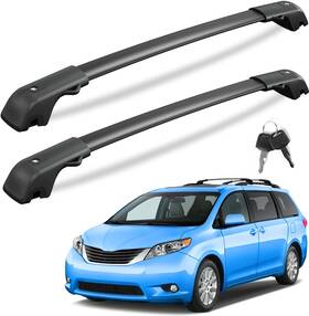 Kg2-a9902 Kinggeri Lockable 220lbs Roof Rack Cross Bars For Toyota Sienna 2011-2020