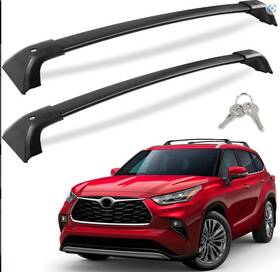 Kgr03  Kinggeri Lockable 260lbs Cross Bars Roof Racks Fit For 2020-25 Toyota Highlander Xle Ltd