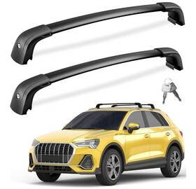 Kinggerri 683190505221 Fits Audi Q3 2019-2025 With Factory Rails 2pcs Roof Rack Cross Bars 220 Lbs