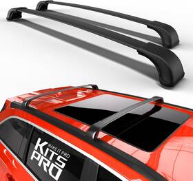 00177 Kitspro 260lb Roof Rack Cross Bars For Highlander 2014-2019 Matte Black