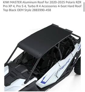 Kiwi Master 769891724449 Aluminum Roof For 2020-2025 Polaris Rzr Pro Xp4 S4 Turbo R4 Oem