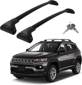Krb0041 Koarigo Cross Bars Lockable Jeep Compass 2018-2025 W Factory Flushed Side Rails - 300lb