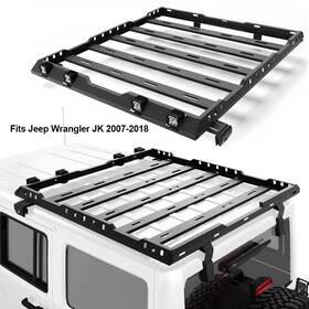 Rr-j1001 Lamdemotor Fits Jeep Wrangler Jk 2007-2018 Hardtop Steel Roof Rack Cargo Carrier Basket