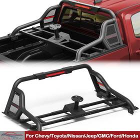 Lamdemotorus Bt-2022609 Black Adjustable Truck Bed Roll Bar Chase Rack For Chevy Tacoma Jeep Gmc Ford