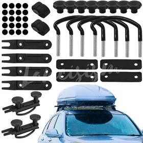 Czzj0941 Lancisism 4 Pcs Roof Box U-bolt Clamps Upgraded Rooftop Cargo Carrier Rack Bolts Car
