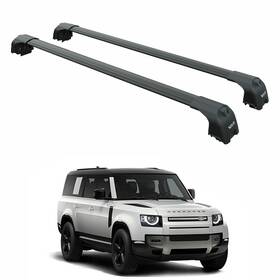 Ky-5457281 Land Rover For Defender 110 2020-2025 Roof Rack Cross Bars T Slot Rail Black