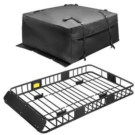 103213 Leader Accessories Roof Rack Cargo Basket Set Car Top Luggage Holder 64 Inch X 39