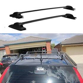 8112y07 Leadzm Top Rail Rack Cross Bars Carrier Black Roof Aluminum Fits 2007-2011 Honda Crv
