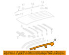 6121648010 Left Rail Highlander-roof Toyota 08-13 Oem