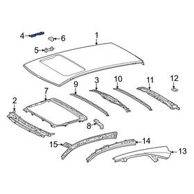 6318548010 Lexus Oe For Rx450h 2010-2015 Front Roof Luggage Carrier Cross Rail Bracket
