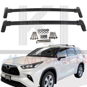 Love4kiki-direct 630128446543 Top Roof Rack Cross Bar Luggage Carrier For 20-24 Toyota Highlander Xle Limited