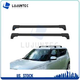 Gd169541r Lujuntec Cross Bar Roof Rack Set Luggage Cargo Carrier Aluminum For 2020-2021 Kia Soul