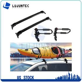 Lht838167hr Lujuntec 2 X Adjustable Kayak Canoe Rack J Bar Cross Black For 2017-2019 Gmc