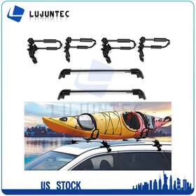 Lht838179hr Lujuntec 4 X Kayak Canoe Rack J Bar Cross Black For 2010-2018 Volkswagen Vw Tiguan