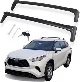 12774803 Luxfine Roof Rack Set Cross Bar Luggage Carrier For 2020-2023 Toyota Highlander 2.5l