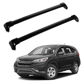 12828185 Luxfine Black Roof Rack Cross Bar Luggage Cargo Carrier For 2012-2016 Honda Cr-v 2.4l