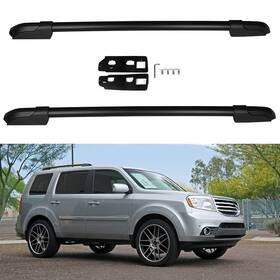 12828198 Luxfine Black Top Roof Rack Cross Bar Luggage Carrier For 2009-2015 Honda Pilot 3.5l
