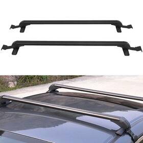 12828200 Luxfine Black Roof Rack Cross Bar Luggage Cargo Carrier Aluminum For Universal Car Suv