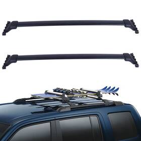 12850782 Luxfine Roof Rack Cross Bar Luggage Cargo Carrier Black For 2009-2015 Honda Pilot 3.5l