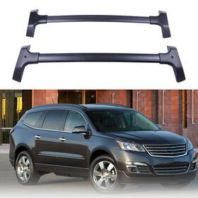 12850788 Luxfine 2pcs Roof Rack Cross Bar Luggage Carrier For 2009-2017 Chevrolet Traverse 3.6l