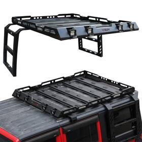 Jl-xlj01-b Luywte Steel For 18-24 Jeep Wrangler Jl/jlu Roof Rack Cargo Luggage Carrier With Ladder
