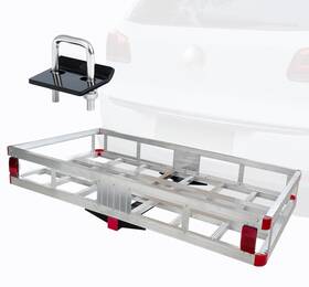 50881 Maxxhaul Aluminum Cargo Carrier Hitch Mount 500 Lb Load Capacity 47.25 Inch X 20.25