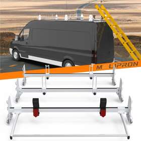 Fbac298 Melipron Adjustable Ladder Roof Rack With Rear Roller Fit For Chevy Express Ford
