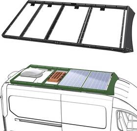 Tic1563 Melipron Van Roof Ladder Rack For Ford Transit 148 Inch Low/medium/high With Wind Fairing