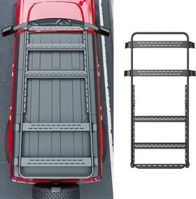 2025121501 Menghe For 2021-2025 Ford Bronco 4 Door Roof Rack Cross Bars Cargo Carrier Basket